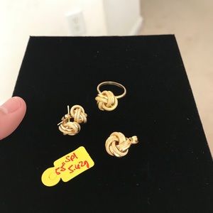 Jewelry - 18k gold earring ring pendant set Jewelry - 18k gold earring ring pendant set